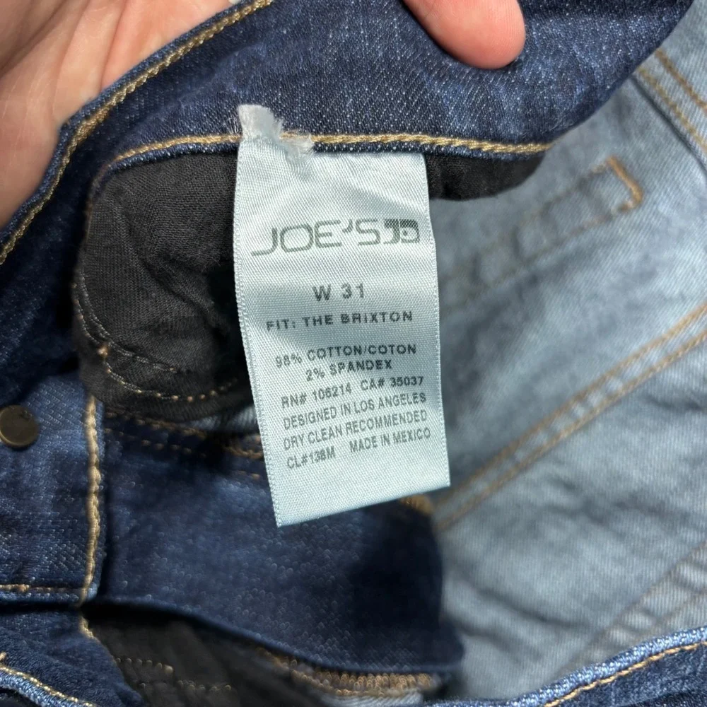 Joes Jeans Mens The Brixton Straight Narrow Dark Wash Denim Blue Jeans 31 NEW